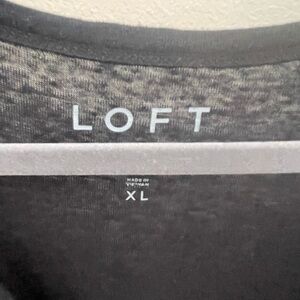 Loft black linen tee